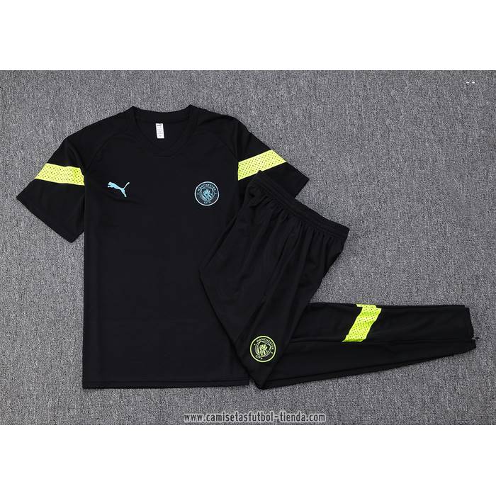Chandal del Manchester City 2022 2023 Manga Corta Negro